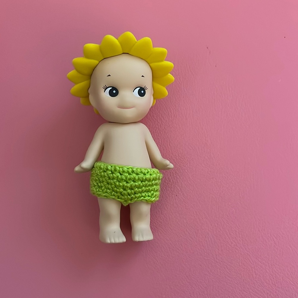 Sonny Angel sunflower with crochet shorts